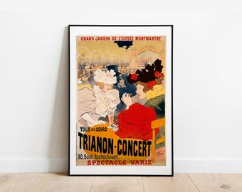 Trianon Concert Vintage Poster Art Print by Meunier