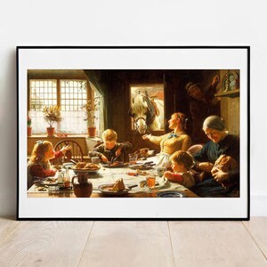 Lámina artística «Uno de la familia» de Frederick Cotman: Decoración clásica para la pared de una galería.