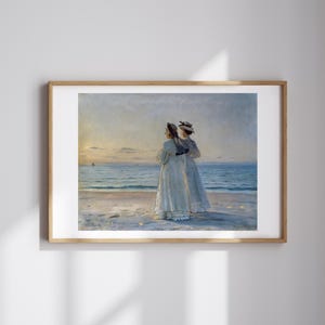 Ancher Two Ladies on the Beach at Skagen gallery wall art print vintage poster art famous artist print