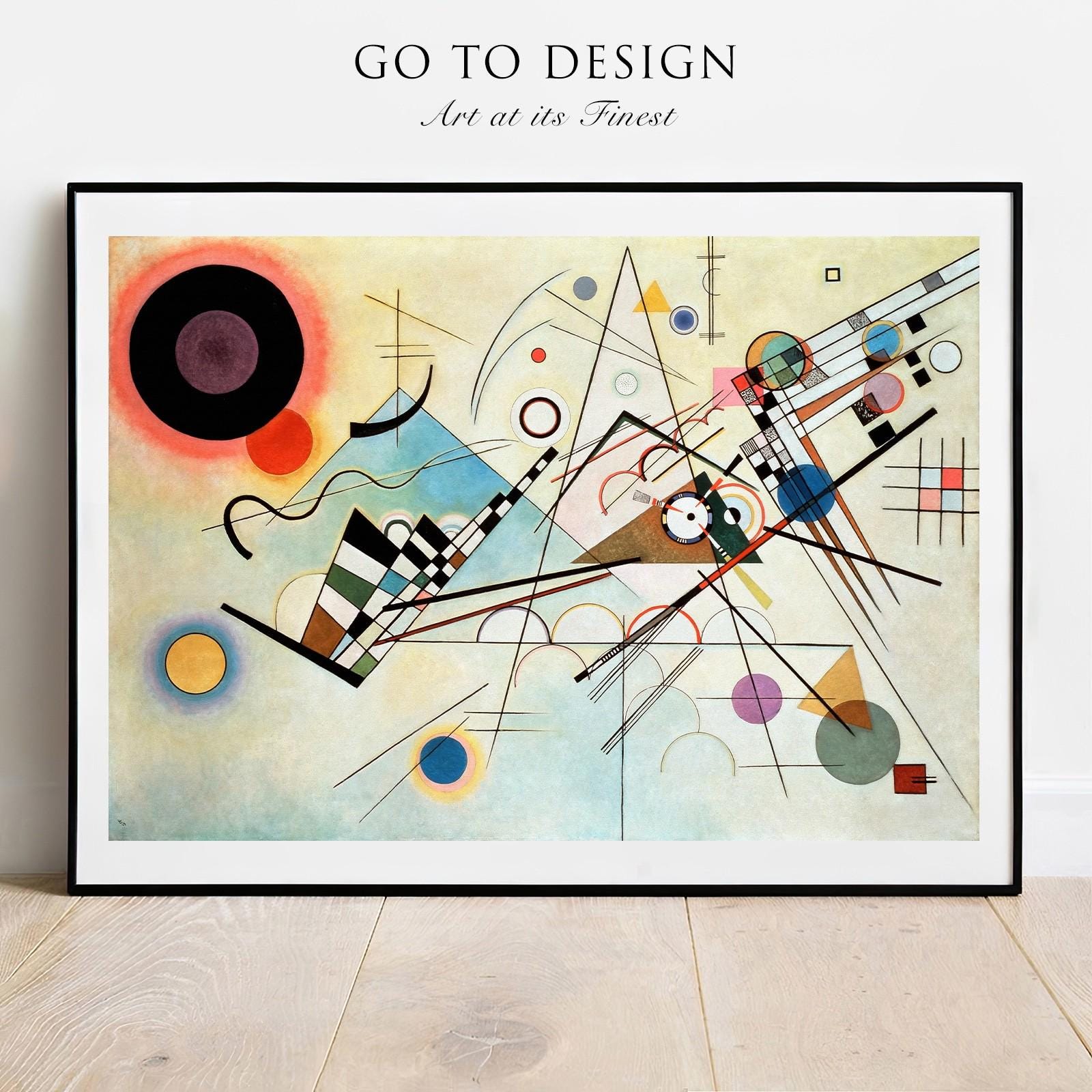 Wassily Kandinsky、、画集画、額装付 Kandinsky Composition VIII Print - Vintage Modern Art Poster - Etsy