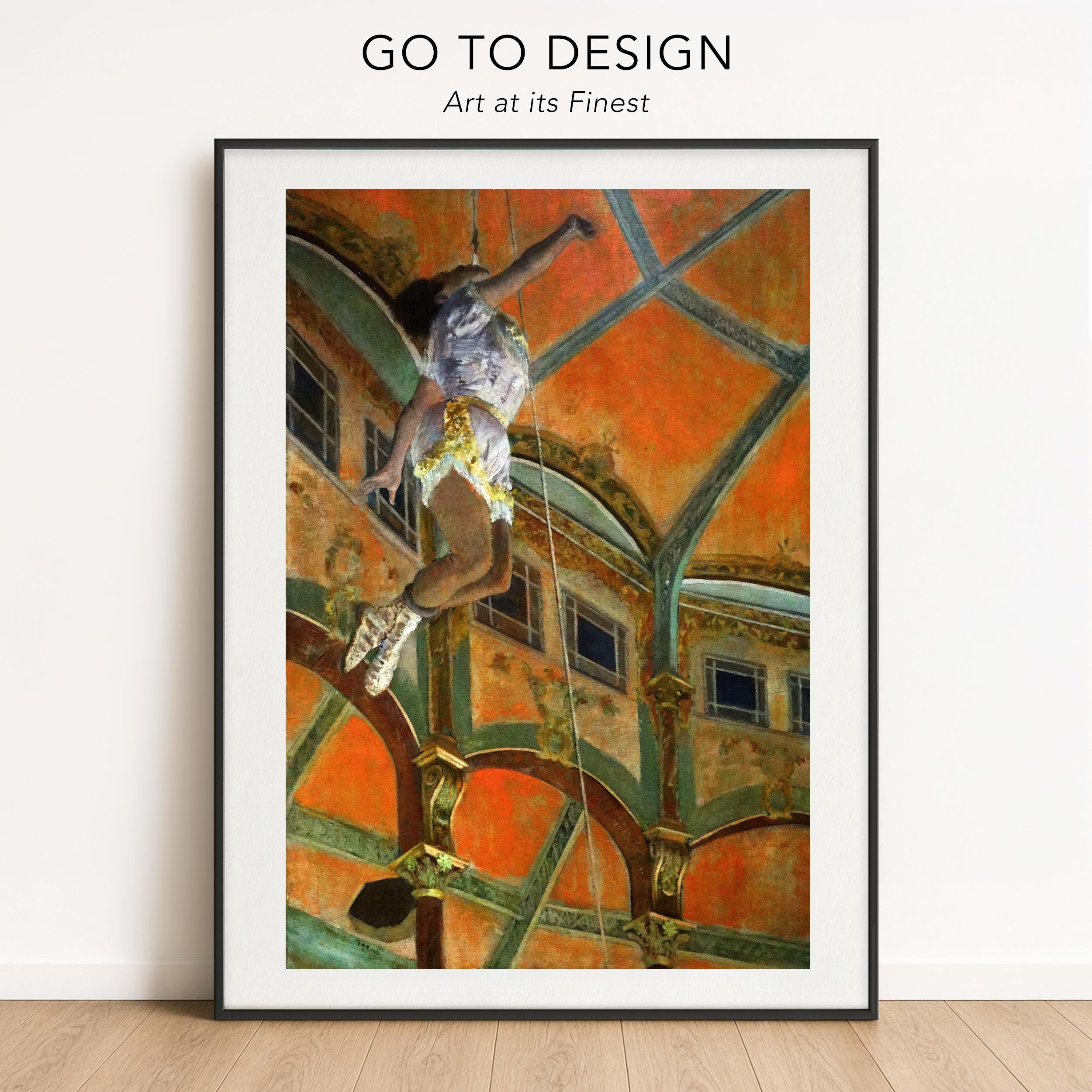 Edgar Degas Impressionist Print - Miss La La at the Cirque