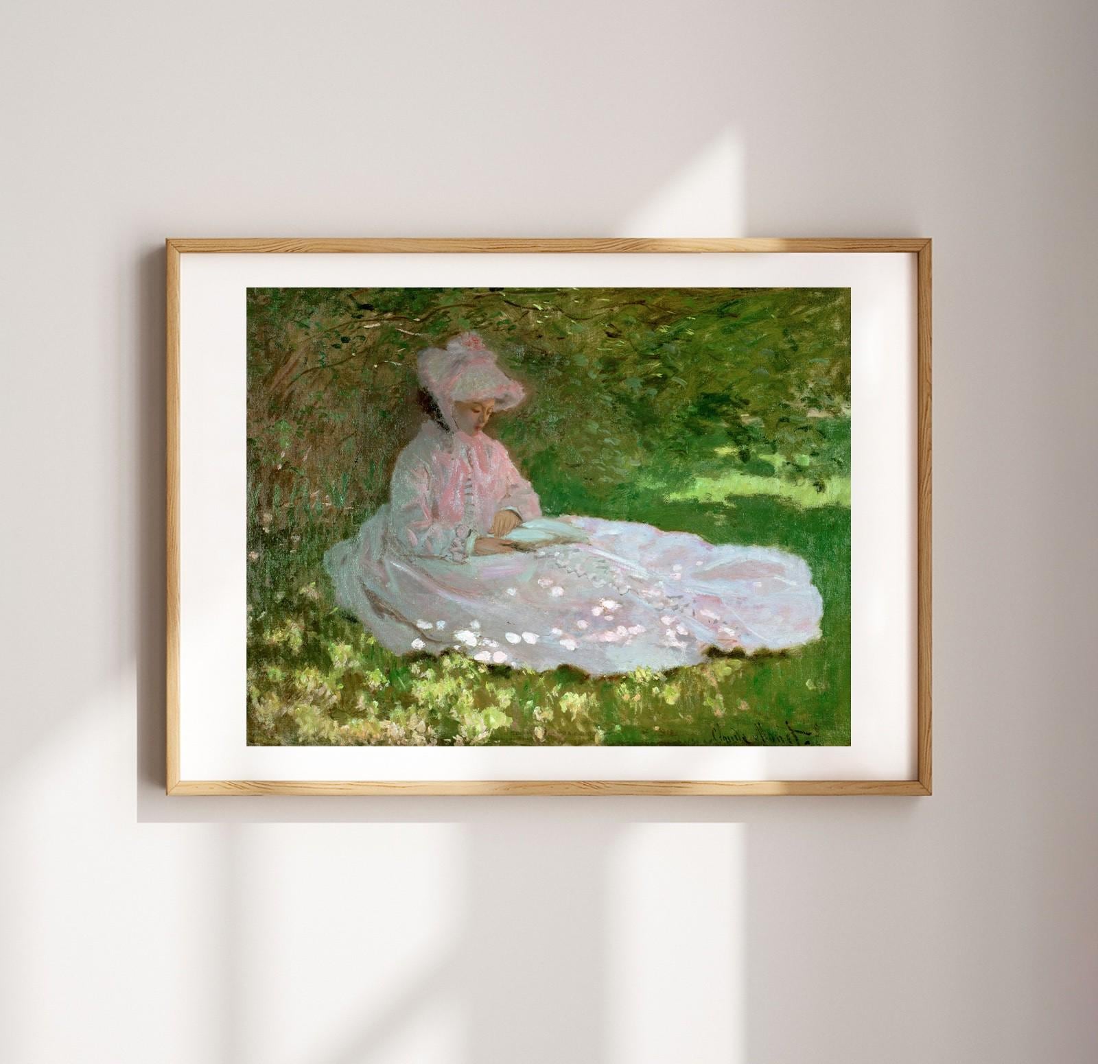 Monet the Reader Print - Classic French Impressionist Wall Art - Etsy