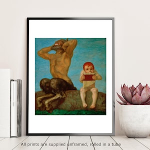 Von Stuck Dissonance devil home decor gallery wall art classic poster art vintage famous artist print