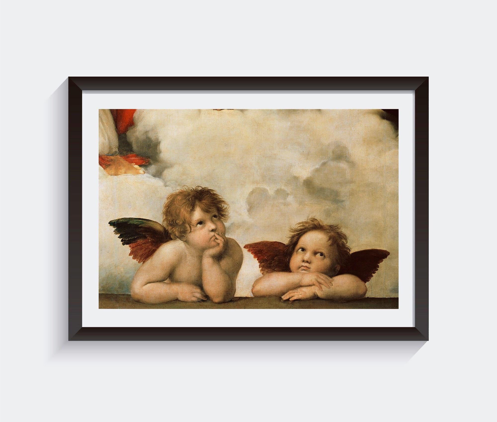 ラファエロの天使の版画：システィーナの聖母、ヴィンテージギャラリー