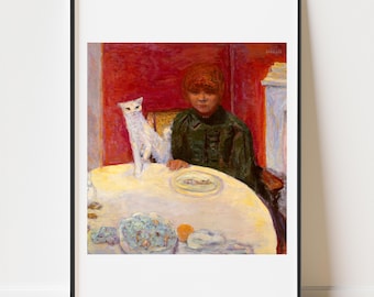 Bonnard The Demanding Cat Art Print: Le Chat Exigeant Vintage Gallery Wall Art
