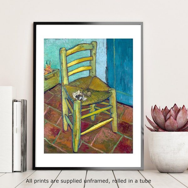 Van Gogh The Chair 1888 Druck Home Decor Galerie Wand Kunst Klassiker Poster Kunst Vintage berühmter Künstler