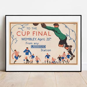 Cup Final 1925 Football Art Print: Vintage Sport Soccer Poster