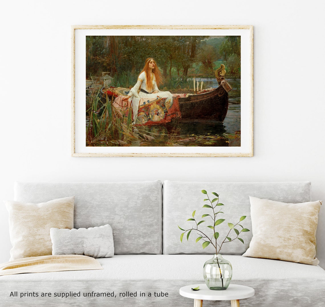 Waterhouse The Lady of Shalott boat fine art giclee print Etsy