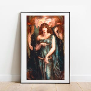 Rossetti Astarte Syriaca 1877 gallery wall art print vintage poster art famous artist print home decor