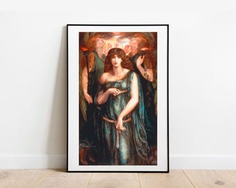 Rossetti Astarte Syriaca 1877 gallery wall art print vintage poster art famous artist print home decor