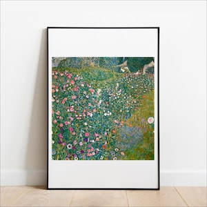 Klimt Italienischer Garten Landschaft Wohndekor Galeriewandkunst klassisches Plakat-Kunstdruck Vintage berühmter Künstler