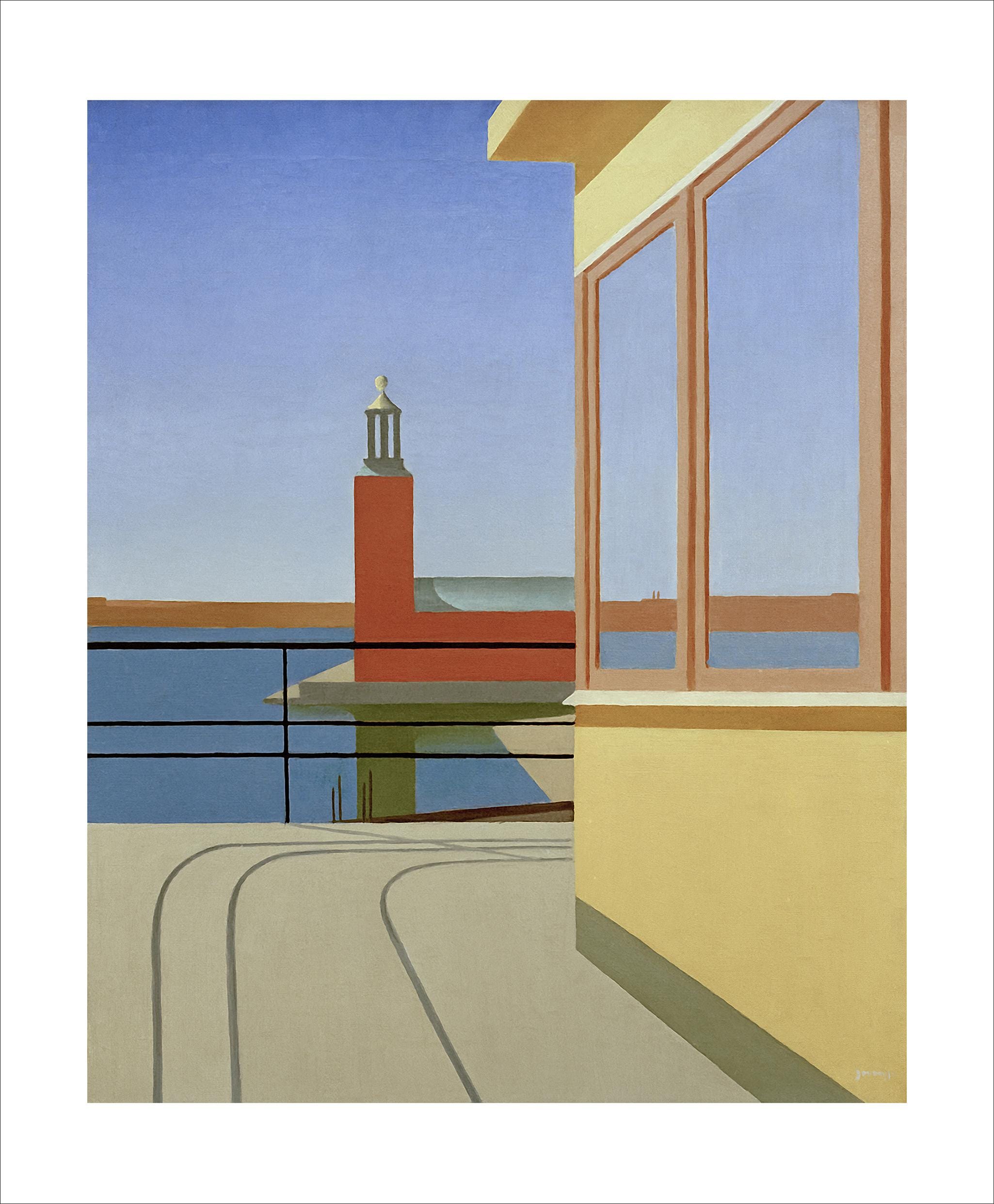 北欧スウェーデン限定 Torsten Jovinge 希少アートポスター Torsten Jovinge Print: Outside the Central Palace Vintage Gallery