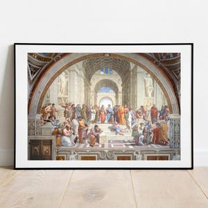Raphael The School of Athens home decor gallery wall art print vintage poster art famous artist print
