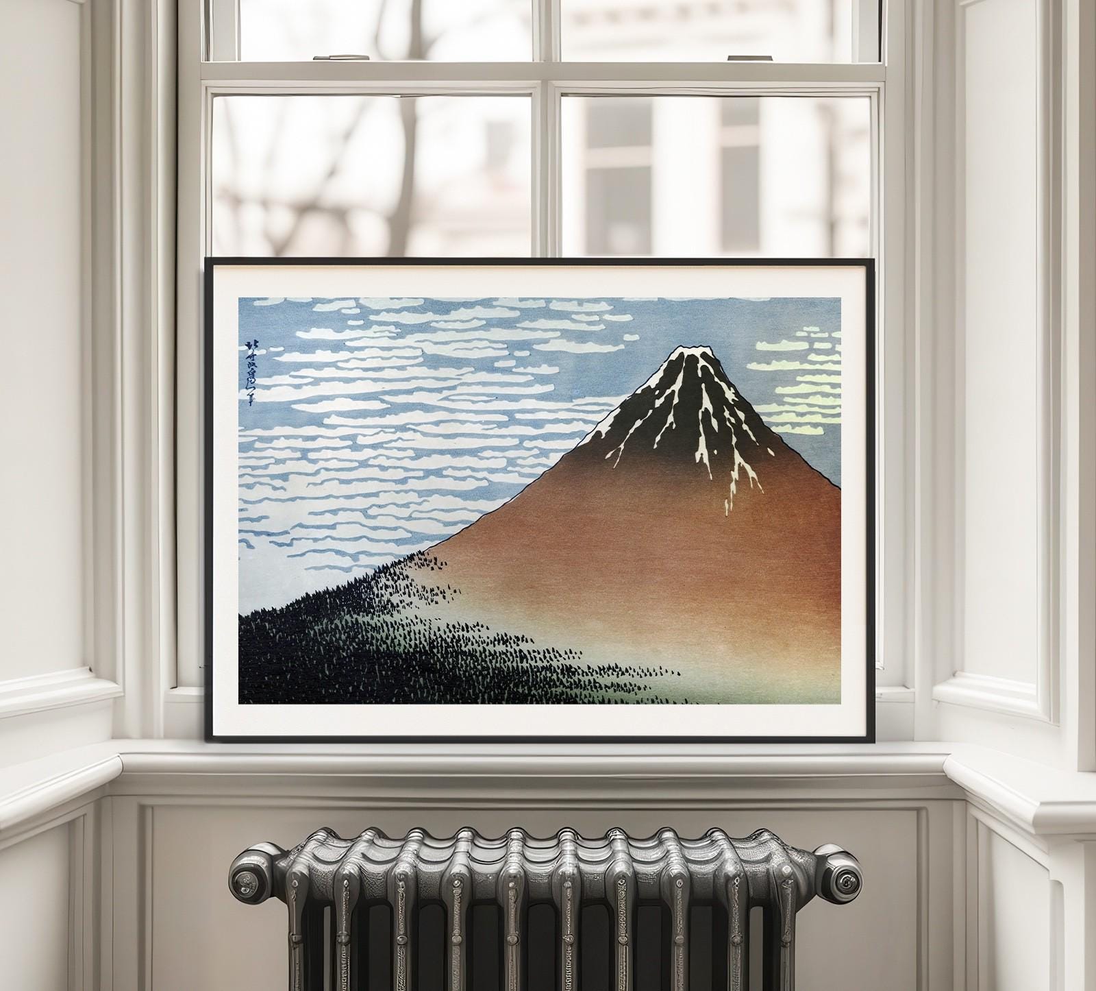 富士山 絵画 A3サイズ アートポスター 葛飾北斎「富士山図」版画：日本のアートポスター、ギャラリーの壁装飾