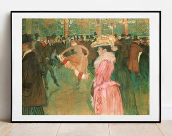 トゥールーズ＝ロートレック『ムーラン・ルージュにて』1890年版画