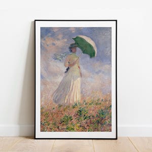 Monet Woman with a Parasol home decor gallery wall art classic poster art vintage famous artist print