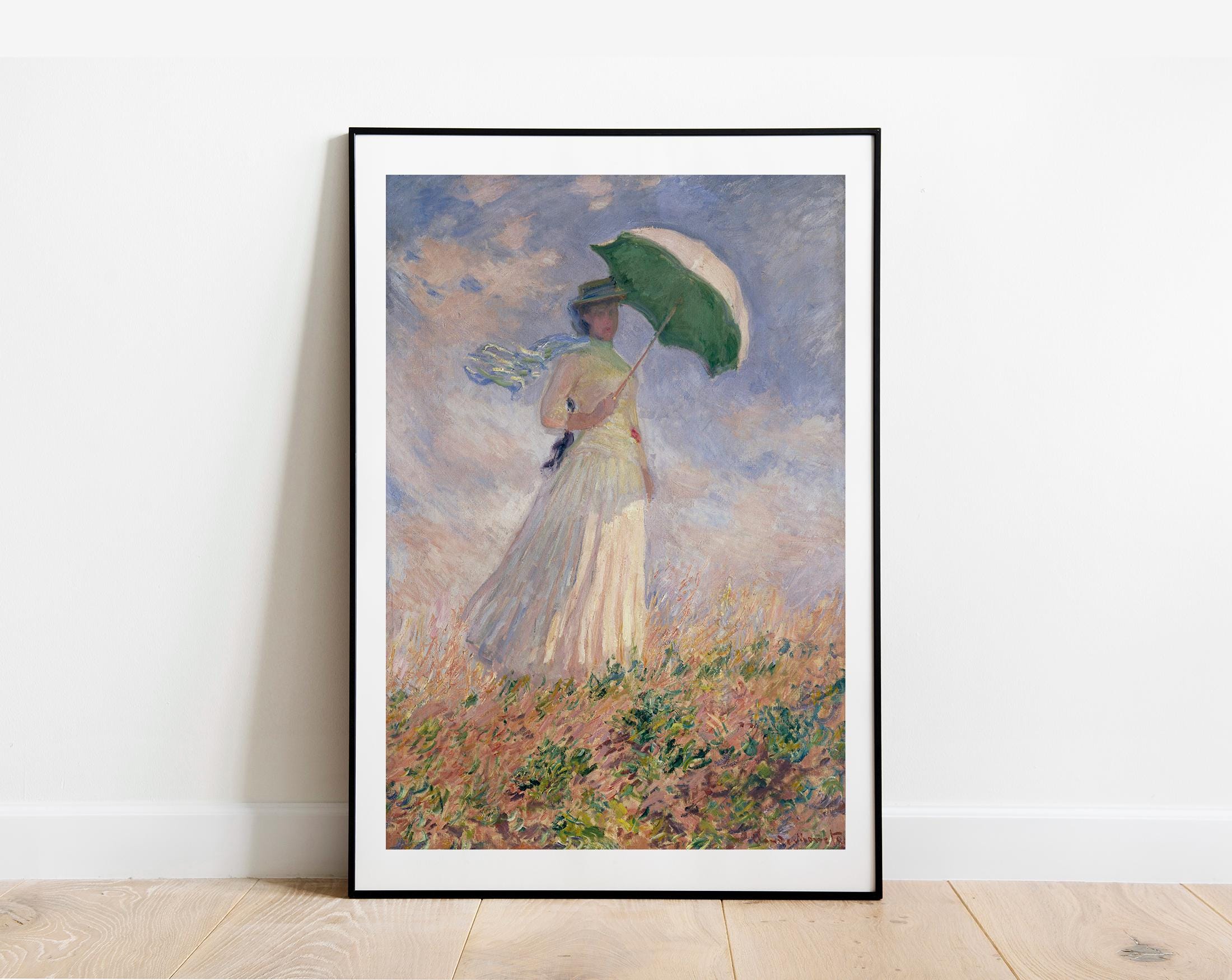 モネの「日傘をさす女性」の版画：ヴィンテージ印象派アート - Etsy 日本