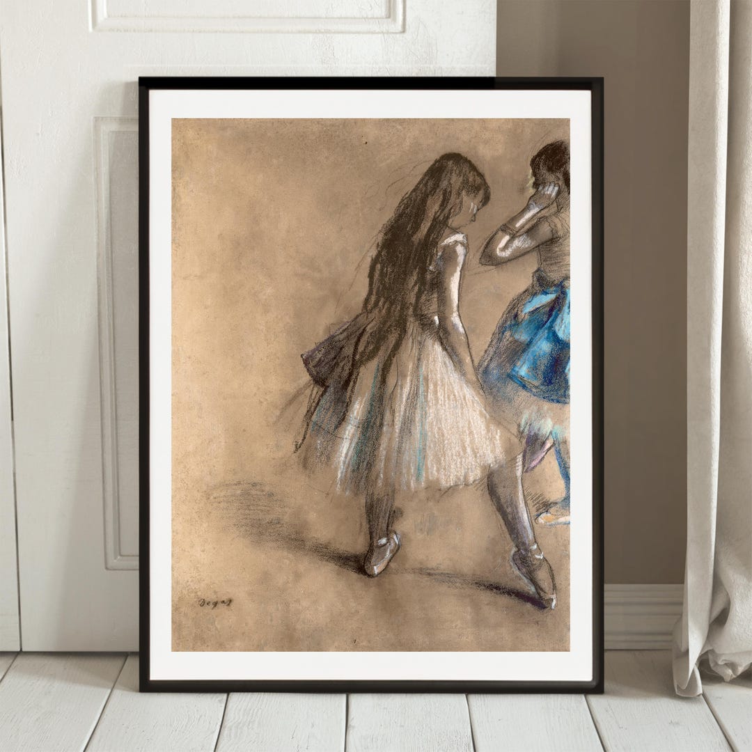 Degas vintage ART poster【踊り子】 Degas Art Print, Degas Dancers in Pink, Vintage Art Print