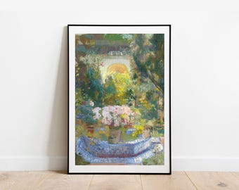 Sorolla Courtyard of the Sorolla House gallery wall art print vintage poster art famous artist print