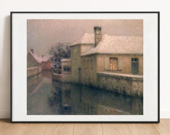 Henri Le Sidaner Print - Nemours Seine-et-Marne, French Wall Art Poster