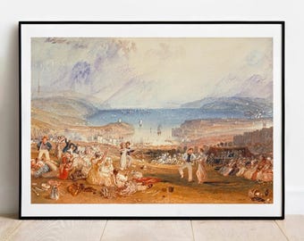 Turner Plymouth Devon Art Print - Vintage UK Seascape Wall Decor