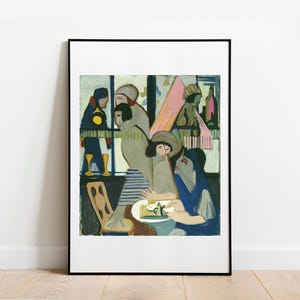 Kirchner Cafe home decor gallery wall art classic modern poster art famous artist print