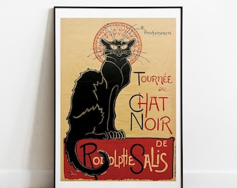 Le Chat Noir Vintage Art Nouveau Poster - Steinlen 1896