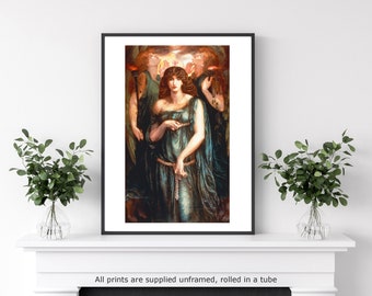 Rossetti Astarte Syriaca 1877 gallery wall art print vintage poster art famous artist print home decor