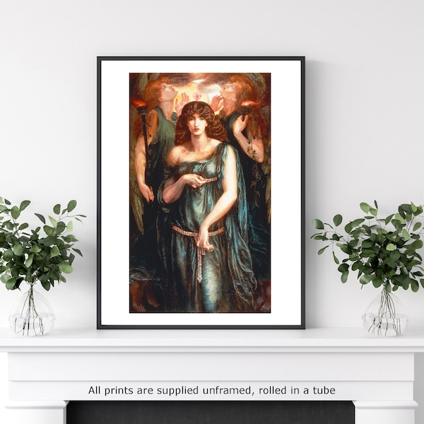 Rossetti Astarte Syriaca 1877 gallery wall art print vintage poster art famous artist print home decor