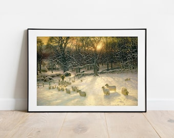 Farquharson Shortening Winter's Day sheep art print vintage poster art gallery wall famous artist print