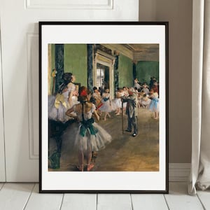 Degas The Dance Class ballet wall decor gallery wall art print vintage poster art famous artist print