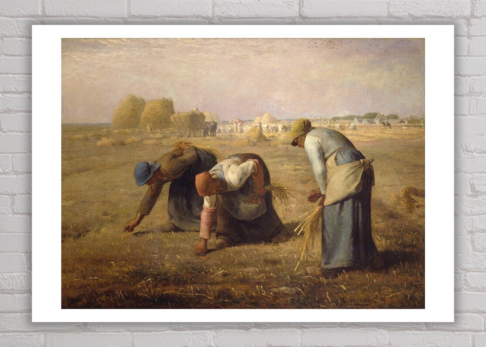 ミレーの「落穂拾い」プリント - ファインアートジクレーポスター