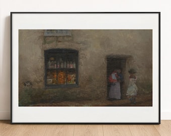 Whistler Print - An Orange Note, Sweet Shop 1883, wall art painting
