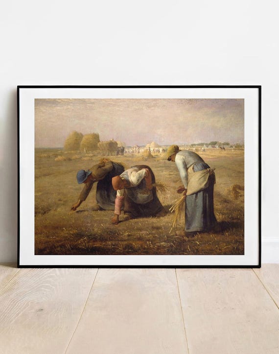 ミレーの「落穂拾い」プリント - ファインアートジクレーポスター