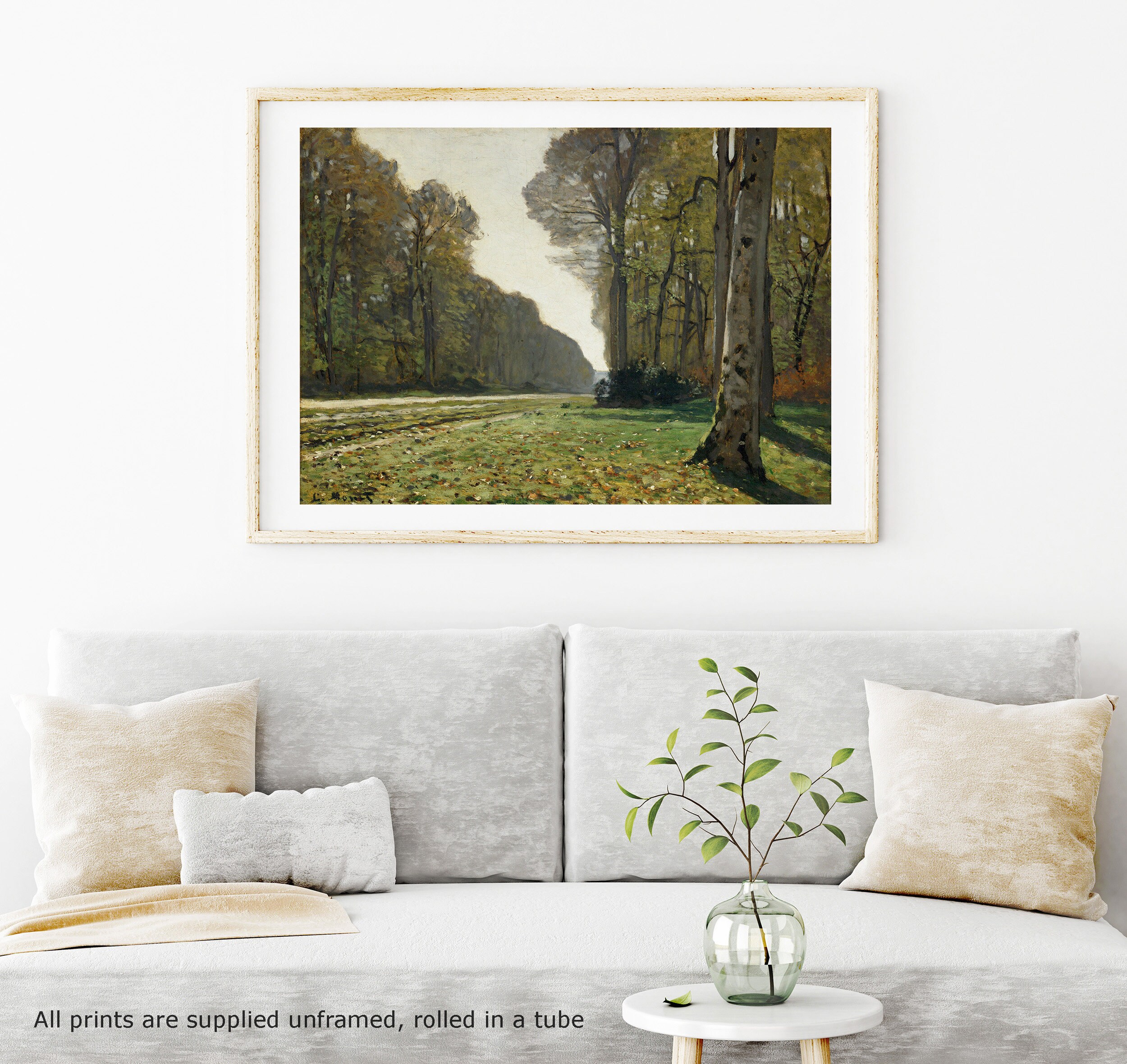 Monet Road in the Forest of Fontainebleau Print: Vintage French