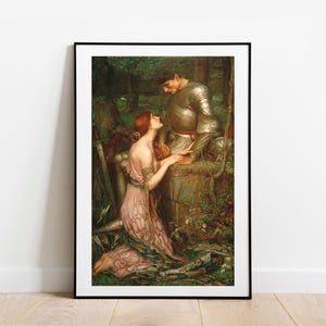 Waterhouse Lamia knight in armour gallery wall art print vintage poster art famous artist print home decor