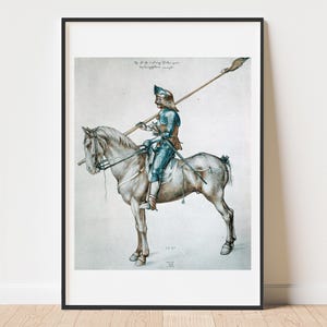 Durer Knight in armour 1498 gallery wall art print vintage poster art famous artist print home decor