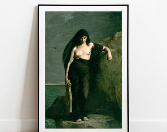 Mengin Sappho wall art print vintage poster art gallery wall famous artist print home decor