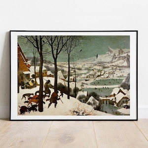Breughel The Return of the Hunters gallery wall art print vintage poster art famous artist print home decor