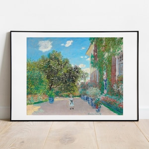 Monet Artist&#39;s House at Argenteuil Giclée Print - Vintage Gallery Wall Art