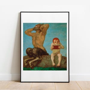 Von Stuck Dissonance devil home decor gallery wall art classic poster art vintage famous artist print