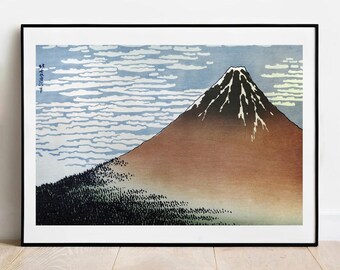 Stampa di Hokusai Veduta del Fujiyama: poster d'arte giapponese, decorazione da parete per gallerie