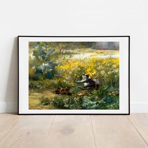 Thurner Cats in a Meadow wall decor gallery wall art print vintage poster art famous artist print