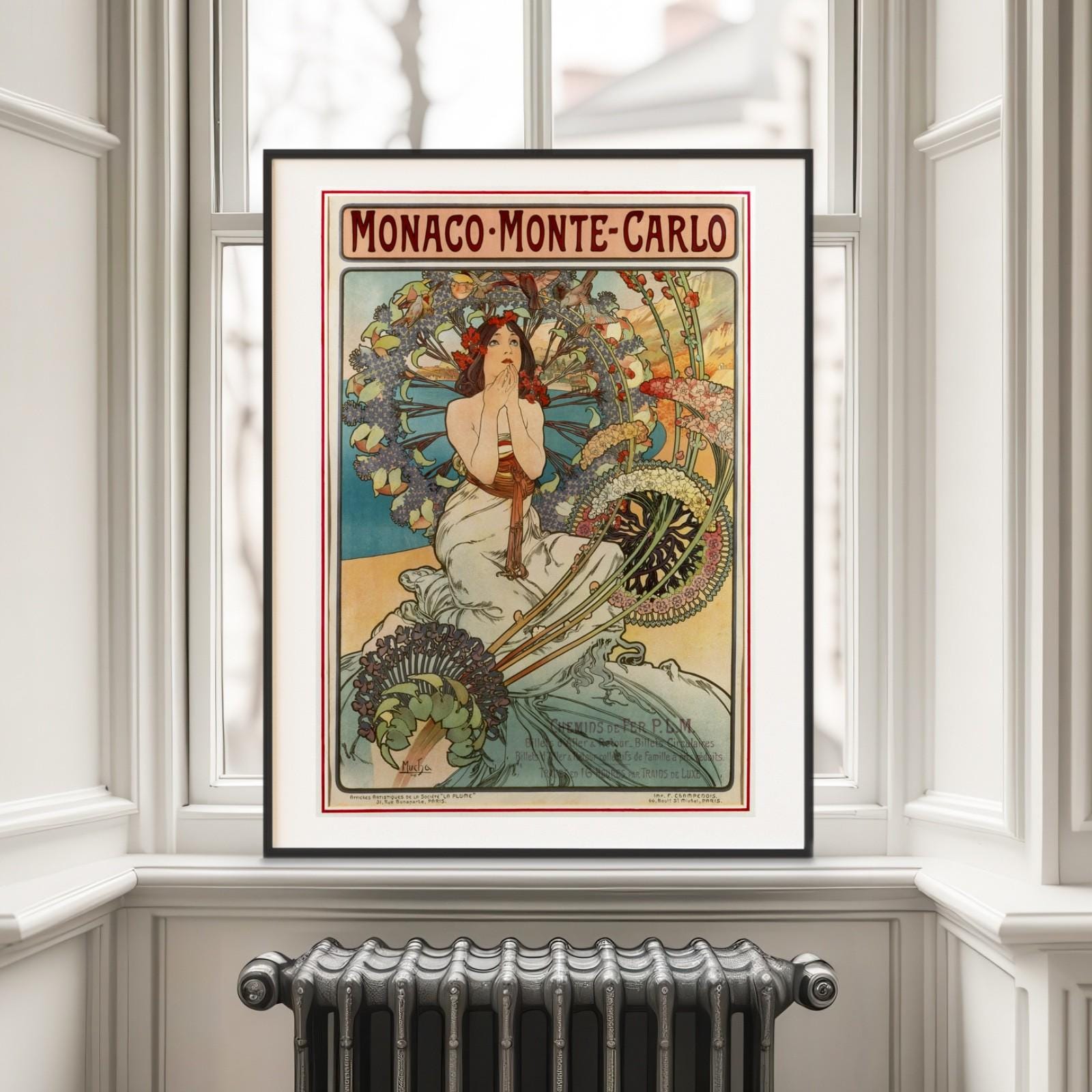 Mucha Monaco Monte Carlo Vintage Art Nouveau Poster Print