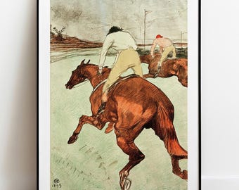 Impresión de Toulouse-Lautrec El Jockey: Arte clásico de carreras de caballos