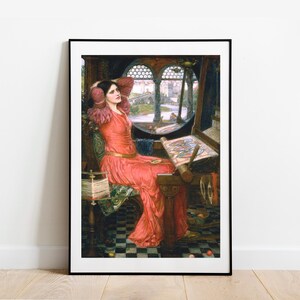 Waterhouse The Lady of Shalott gallery wall art print vintage poster art famous artist print home decor