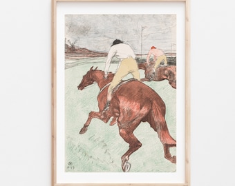 Toulouse-Lautrec The Jockey gallery wall art print vintage poster art famous artist print home decor