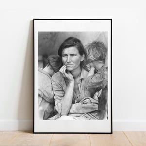 Photo Migrant Mother iconic image home decor gallery wall art poster classic art famous photo