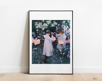 Sargent Carnation Lily Lily Rose fine art print wall art classic poster art vintage famous artist print