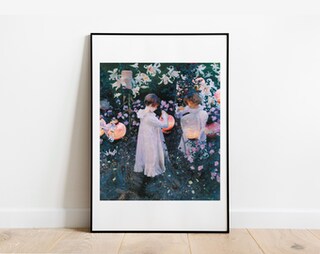 John Singer Sargent Carnation Lily Rose | Quadro Su Tela Con Cornice A3 | Artery8 Stampe D'Arte Per Parete